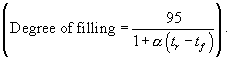Regulatory graphic accompanying: TP2 a. The maximum degree of filling must not exceed the degree of filling determined by the following