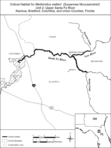 Regulatory graphic accompanying: Map of Unit 2, Upper Santa Fe River, follows
