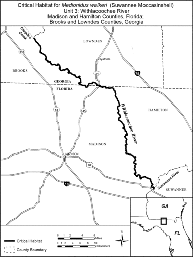 Regulatory graphic accompanying: Map of Unit 3, Withlacoochee River, follows