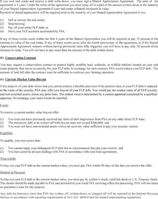 Regulatory graphic accompanying: This appendix A contains the notification (form letter) that the Farm Service Agency will send to borrowers who are at least 90 days past due on their loan payments…
