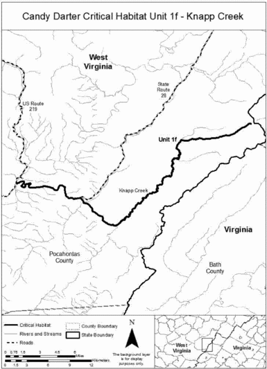 Regulatory graphic accompanying: Map of Unit 1f, Knapp Creek, follows
