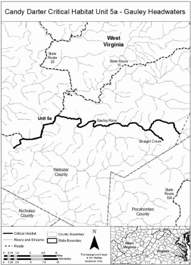 Regulatory graphic accompanying: Map of Unit 5a, Gauley Headwaters, follows