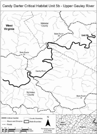 Regulatory graphic accompanying: Map of Unit 5b, Upper Gauley River, follows
