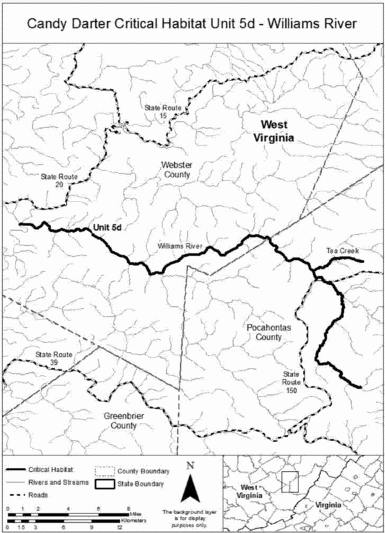 Regulatory graphic accompanying: Map of Unit 5d, Williams River, follows