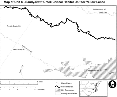 Regulatory graphic accompanying: Map of Unit 8 follows
