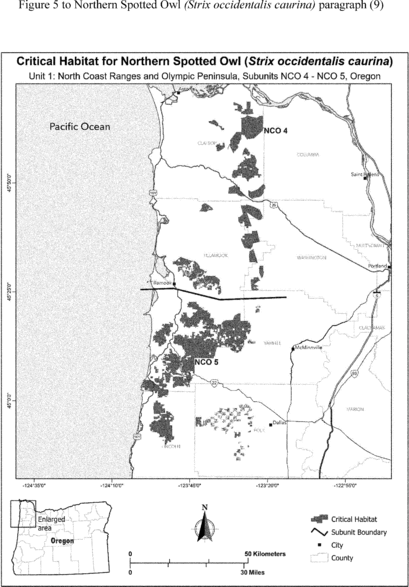Regulatory graphic accompanying: Unit 1: North Coast Ranges and Olympic Peninsula, Oregon and Washington. Maps of Unit 1: North Coast Ranges and Olympic Peninsula, Oregon and Washington, follow