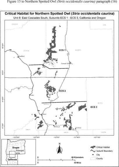 Regulatory graphic accompanying: Unit 8: East Cascades South, California and Oregon. Map of Unit 8, East Cascades South, California and Oregon, follows