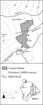 Regulatory graphic accompanying: ) paragraph (7)(ii) Critical Habitat for Drosophila digressa Hawaii Island, HI Unit 2