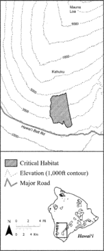 Regulatory graphic accompanying: ) paragraph (8)(ii) Critical Habitat for Drosophila digressa Hawaii Island, HI Unit 3