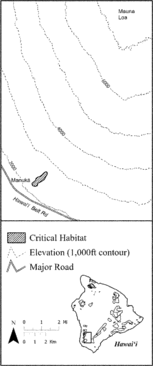 Regulatory graphic accompanying: ) paragraph (9)(ii) Critical Habitat for Drosophila digressa Hawaii Island, HI Unit 4