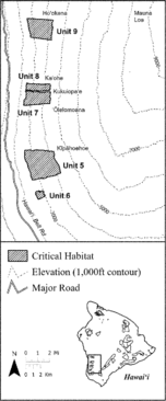 Regulatory graphic accompanying: ) paragraph (10)(ii) Critical Habitat for Drosophila digressa Hawaii Island, HI Unit 5, Unit 6, Unit 7, Unit 8, and Unit 9