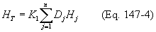 Regulatory graphic accompanying: The net heating value of the gas being combusted in a flare shall be calculated using Equation 147-4 of this section