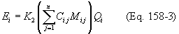 Regulatory graphic accompanying: Equations 158-3 and 158-4 of this section shall be used