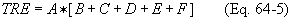 Regulatory graphic accompanying: TRE index value equation. Equation 64-5 of this section shall be used to calculate the TRE index