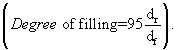 Regulatory graphic accompanying: TP3 The maximum degree of filling (in %) for solids transported above their melting points and for elevated temperature liquids shall be determined by the following