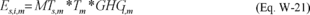 Regulatory graphic accompanying: Using equation W-21 to this section, calculate the annual volumetric GHG emissions for each centrifugal compressor mode-source combination specified in paragraphs (o)(1)(i)(A)…