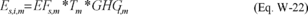 Regulatory graphic accompanying: Using equation W-22 to this section, calculate the annual volumetric GHG emissions from each centrifugal compressor mode-source combination specified in paragraphs (o)(1)(i)(A)…
