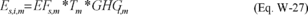 Regulatory graphic accompanying: Using equation W-27 to this section, calculate the annual volumetric GHG emissions from each reciprocating compressor mode-source combination specified in paragraphs (p)(1)(i)(A)…