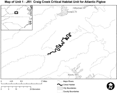 Regulatory graphic accompanying: Map of Unit 1 (Craig Creek) follows