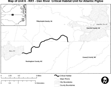 Regulatory graphic accompanying: Map of Unit 6 (Dan River) follows