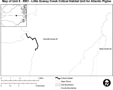 Regulatory graphic accompanying: Map of Unit 8 (Little Grassy Creek) follows