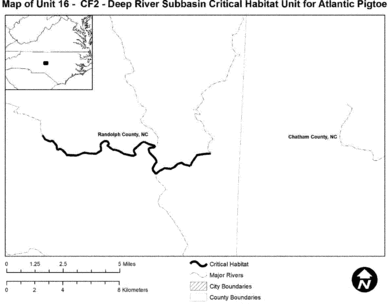 Regulatory graphic accompanying: Map of Unit 16 (Deep River Subbasin) follows