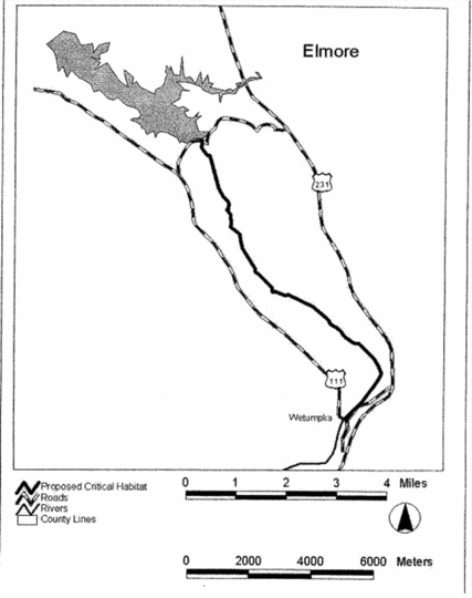 Regulatory graphic accompanying: Figure 28 to Nine Mobile River Basin Mussel Species Paragraph (2)(xxviii)(B) Unit 26: Ovate Clubshell, Southern Clubshell, Triangular Kidneyshell, Alabama Moccasinshell, Coosa…