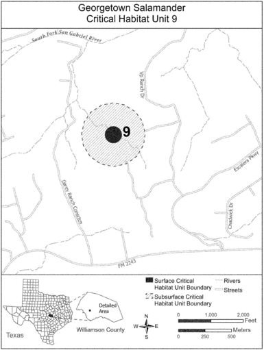 Regulatory graphic accompanying: Map of Unit 9 follows