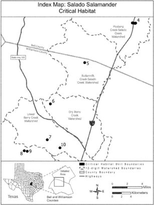 Regulatory graphic accompanying: Note: Index map follows