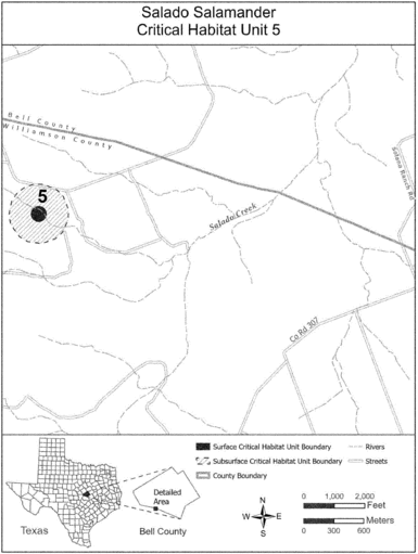 Regulatory graphic accompanying: Map of Unit 5 follows