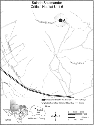 Regulatory graphic accompanying: Map of Unit 6 follows