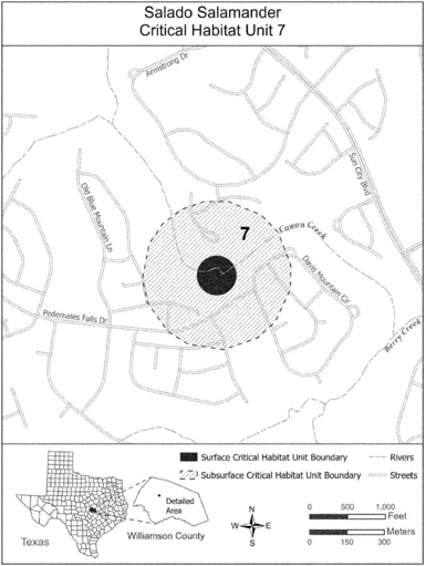 Regulatory graphic accompanying: Map of Unit 7 follows