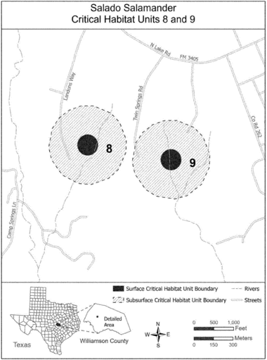 Regulatory graphic accompanying: Map of Units 8 and 9 follows