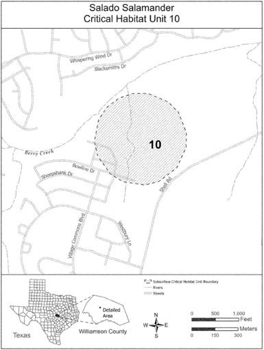 Regulatory graphic accompanying: Map of Unit 10 follows