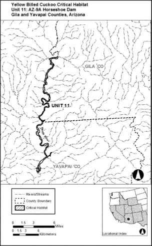 Regulatory graphic accompanying: Map of Unit 11: AZ-9A, Horseshoe Dam