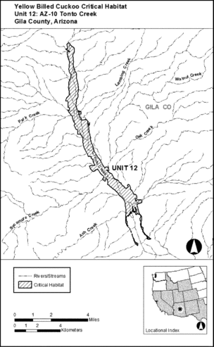 Regulatory graphic accompanying: Unit 12: AZ-10, Tonto Creek; Gila County, Arizona. Map of Unit 12 follows