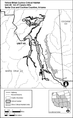 Regulatory graphic accompanying: Unit 49: AZ-37, Canelo Hills; Santa Cruz County, Arizona. Map of Unit 49 follows