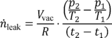 Regulatory graphic accompanying: This section describes how to calculate the leak rate of a vacuum-decay leak verification, which is described in § 1065.345(e)…