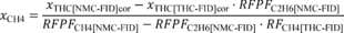 Regulatory graphic accompanying: Use the following equation for an NMC configured as described in § 1065.365(d)
