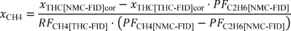 Regulatory graphic accompanying: Use the following equation for an NMC configured as described in § 1065.365(e)