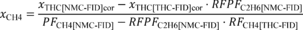 Regulatory graphic accompanying: Use the following equation for an NMC configured as described in § 1065.365(f)