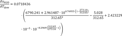 Regulatory graphic accompanying: H2O = 0.0718436 mol/mol