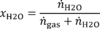 Regulatory graphic accompanying: Calculate the amount of H2O in the calibration gas