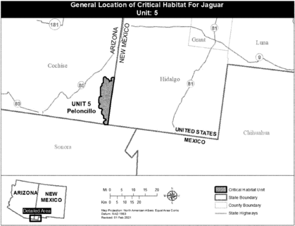 Regulatory graphic accompanying: Unit 5: Peloncillo Unit, Cochise County, Arizona. Map of Unit 5 follows