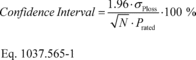 Regulatory graphic accompanying: You may need to perform additional testing at a given operating condition based on a calculation of a confidence interval to represent repeatability at a 95% confidence level at…