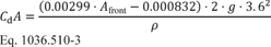 Regulatory graphic accompanying: Determine the vehicle drag area, C d A