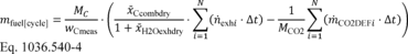 Regulatory graphic accompanying: If you measure batch emissions and continuous CO2 from urea, calculate m fuel[cycle] using the following equation