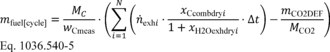 Regulatory graphic accompanying: If you measure continuous emissions and batch CO2 from urea, calculate m fuel[cycle] using the following equation