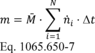 Regulatory graphic accompanying: Calculate m for sampling PM or any other analysis of a batch sample that yields a mass per mole of exhaust, M , using the following equation