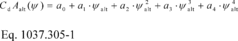 Regulatory graphic accompanying: Using the yaw curve, perform a regression using values of drag area, C d A alt, and yaw angle, ψalt, to determine the air-direction correction coefficients, a 0, a 1, a 2, a 3, and…
